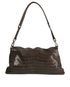 Croc Embossed Shoulder Clutch, back view
